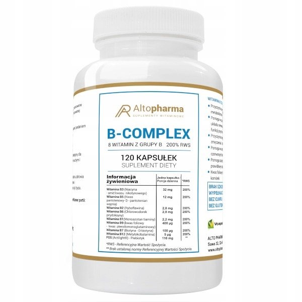 ALTOPHARMA-Witamina-B-Complex-8-witamin-120-kapsulek ALTOPHARMA Witamina B-Complex 8 witamin 120 kapsułek