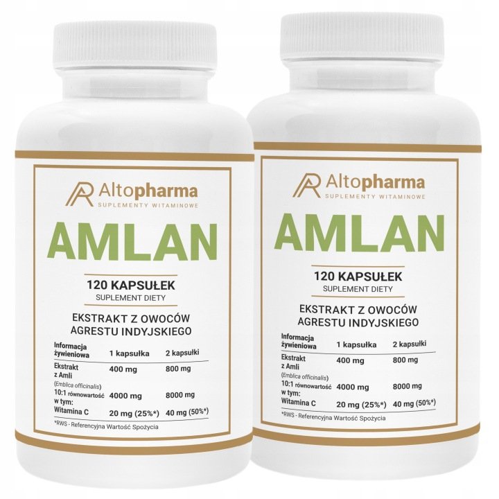 AMLAN-Agrest-Indyjski-4000-mg-Witamina-C-Odpornosc-Trawienie-240-kapsulek AMLAN Agrest Indyjski 4000 mg Witamina C Odporność Trawienie 240 kapsułek