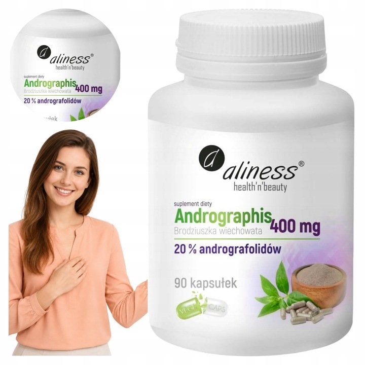 ANDROGRAPHIS-ALINESS-400mg-20-ANDROGRAFOLIDOW-BRODZIUSZKA-VEGE-90-kaps ANDROGRAPHIS ALINESS 400mg 20% ANDROGRAFOLIDÓW BRODZIUSZKA VEGE 90 kaps.