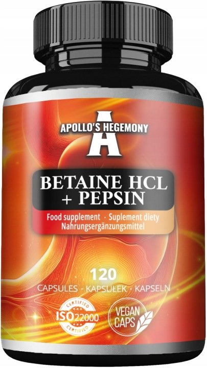 APOLLO-S-HEGEMONY-Betaine-HCl-Pepsin-120-kaps-Betaina-Pepsyna APOLLO'S HEGEMONY Betaine HCl + Pepsin 120 kaps. Betaina + Pepsyna