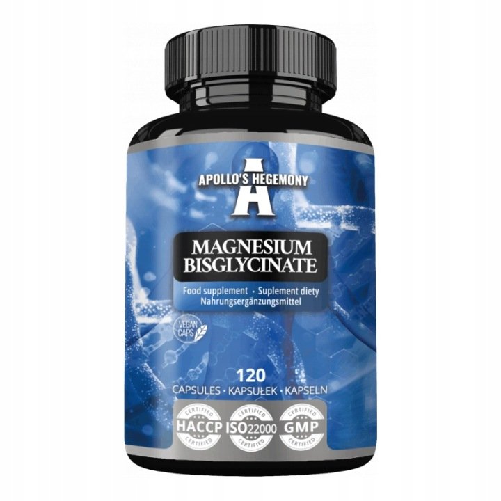 APOLLO-S-HEGEMONY-Magnesium-Bisglycinate-120-kaps-Diglicynian-magnezu APOLLO'S HEGEMONY Magnesium Bisglycinate 120 kaps. Diglicynian magnezu
