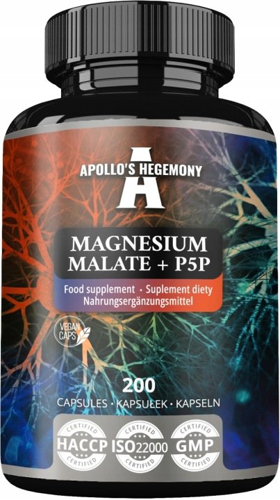APOLLO-S-HEGEMONY-Magnesium-Malate-P5P-200-kaps-jablczan-magnezu APOLLO'S HEGEMONY Magnesium Malate + P5P 200 kaps. jabłczan magnezu