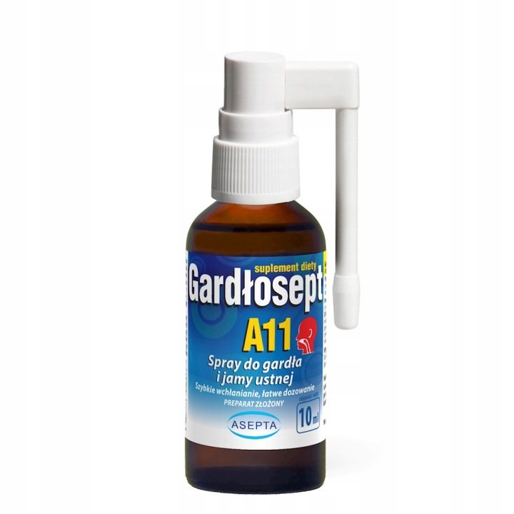 ASEPTA-Gardlosept-A11-10ml-spray-do-gardla-i-jamy-ustnej ASEPTA Gardłosept A11 10ml - spray do gardła i jamy ustnej