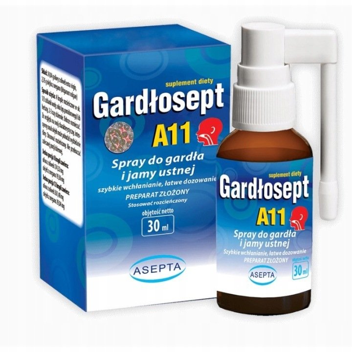 ASEPTA-Gardlosept-A11-30ml-spray-do-gardla-i-jamy-ustnej ASEPTA Gardłosept A11 30ml - spray do gardła i jamy ustnej