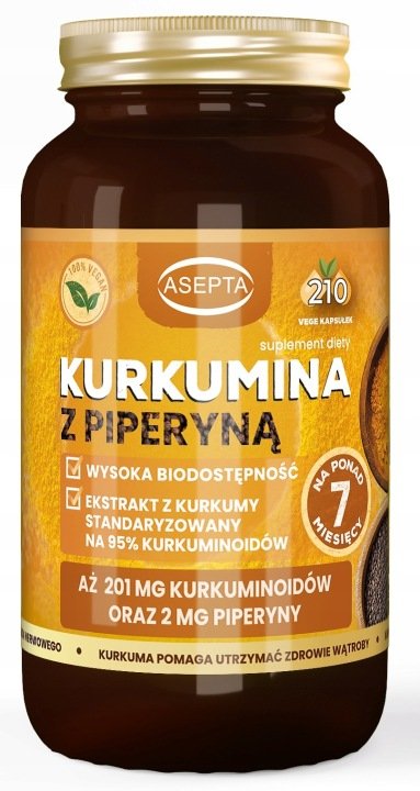 ASEPTA-Kurkumina-z-piperyna-210-kapsulek ASEPTA Kurkumina z piperyną 210 kapsułek