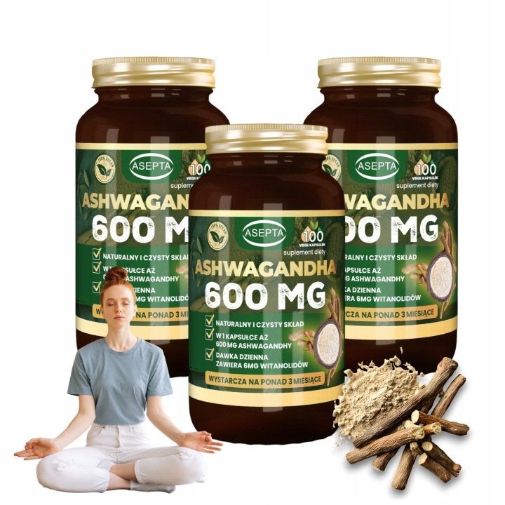 ASHWAGANDHA-Kapsulki-100-szt-na-STRES-Dobry-Sen-Nerwy-Ekstrakt-z-Korzenia ASHWAGANDHA Kapsułki 100 szt na STRES Dobry Sen Nerwy Ekstrakt z Korzenia