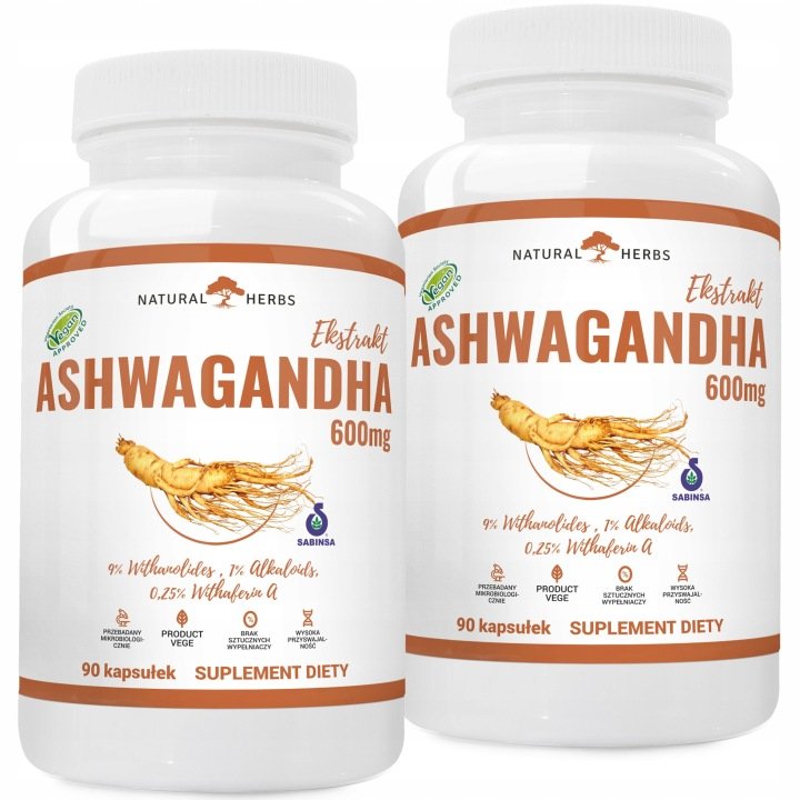 ASHWAGANDHA-Zen-Szen-Indyjski-600-mg-9-Witanolidow-Relaks-Spokoj-240-kap ASHWAGANDHA Żeń-Szeń Indyjski 600 mg 9% Witanolidów Relaks Spokój 240 kap