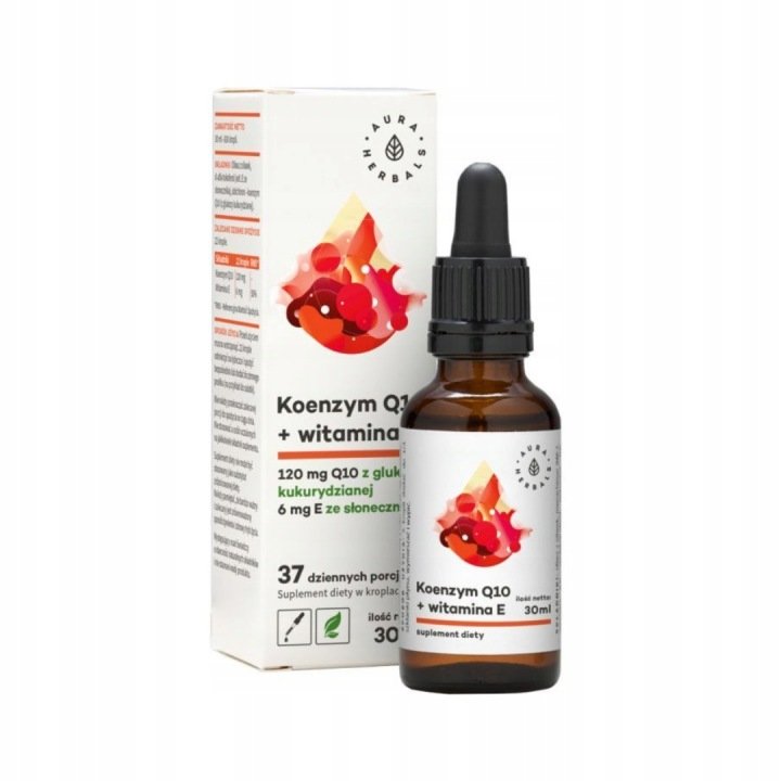 AURA-HERBALS-Koenzym-Q10-witamina-E-krople-30-ml AURA HERBALS Koenzym Q10 + witamina E krople 30 ml