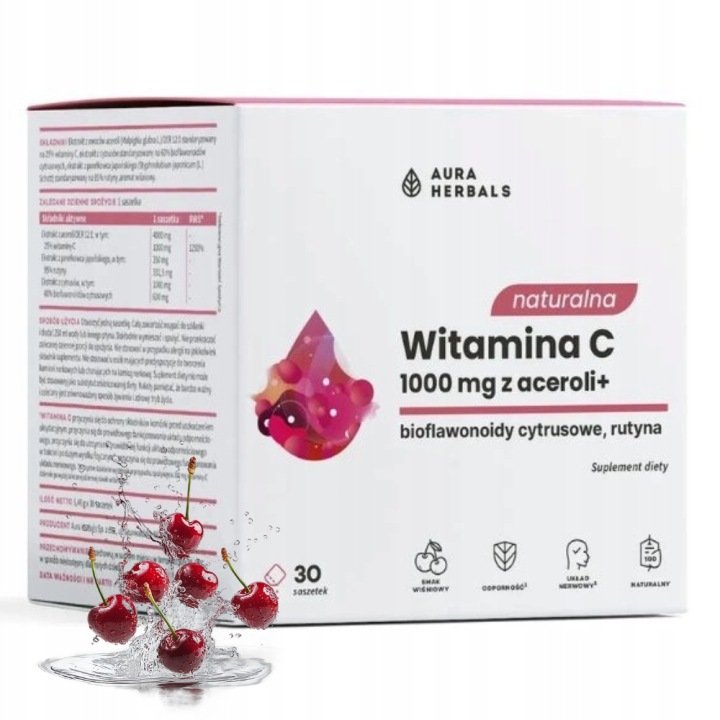 AURA-HERBALS-NATURALNA-WITAMINA-C-1000-mg-Z-ACEROLI-30-sasz-ODPORNOSC AURA HERBALS NATURALNA WITAMINA C 1000 mg Z ACEROLI 30 sasz ODPORNOŚĆ