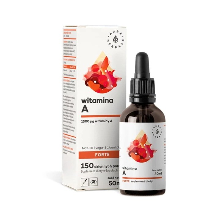 AURA-HERBALS-Witamina-A-FORTE-MCT-krople-50ml AURA HERBALS Witamina A FORTE MCT krople 50ml