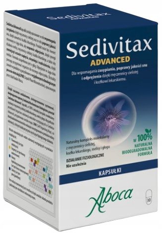 Aboca SEDIVITAX ADVANCED sen zasypianie stres 30 kaps.