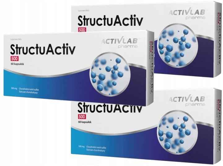 ActivLab StructuActiv 500 mg na stawy i kości 60 kapsułek x 3 opakowania