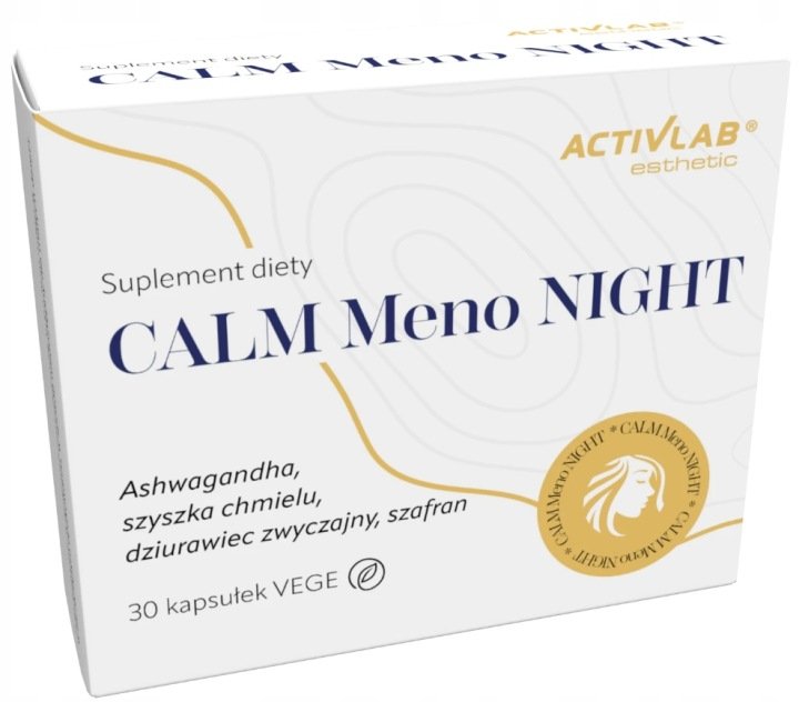 Activlab Calm Meno Night ASHWAGANDHA MELATONINA SZAFRAN MENOPAUZA 30 kaps.