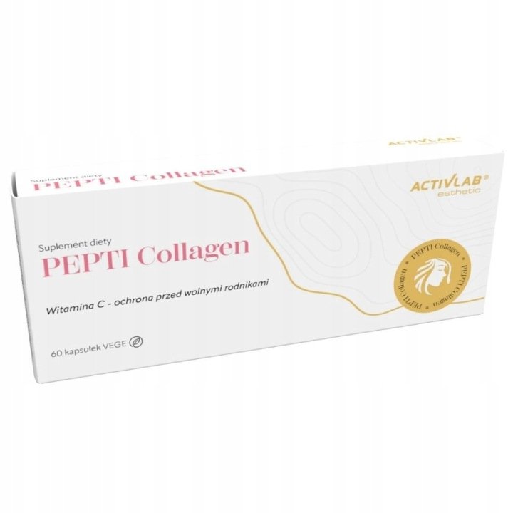 Activlab PEPTI Collagen Wspiera Skórę i Elastyczność Z Witaminą C 60 kaps