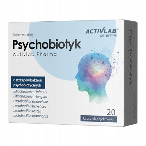 Activlab Pharma Psychobiotyk 6 bakterii probiotycznych 20 kaps dojelitowych