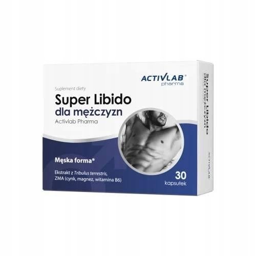 Activlab Super Libido dla mężczyzn, na erekcje, testosteron, 30 kapsułek