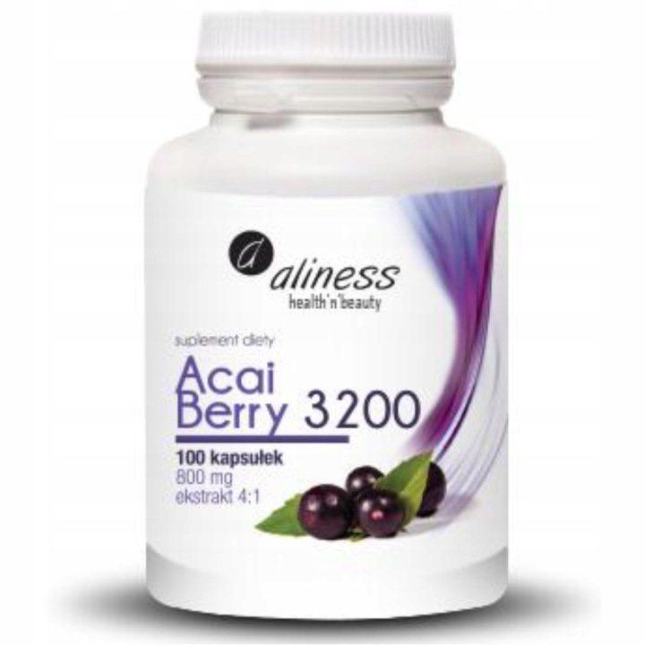 Aliness ACAI BERRY 3200 800 mg 100 kaps JAOGDY ACAI Odchudzanie Metabolizm