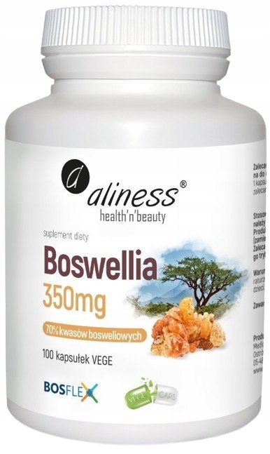 Aliness Boswellia 350 mg x 100 vege kaps. Mobilność stawów Bóle reumatyczne