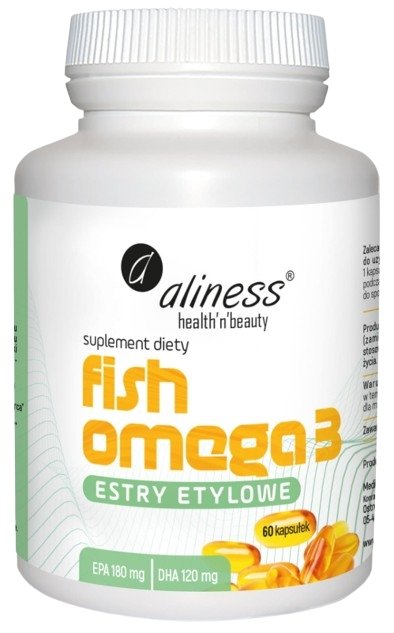 Aliness FISH OMEGA-3 Estry EPA DHA 60 kap Zdrowe SERCE MÓZG Odporność Wzrok