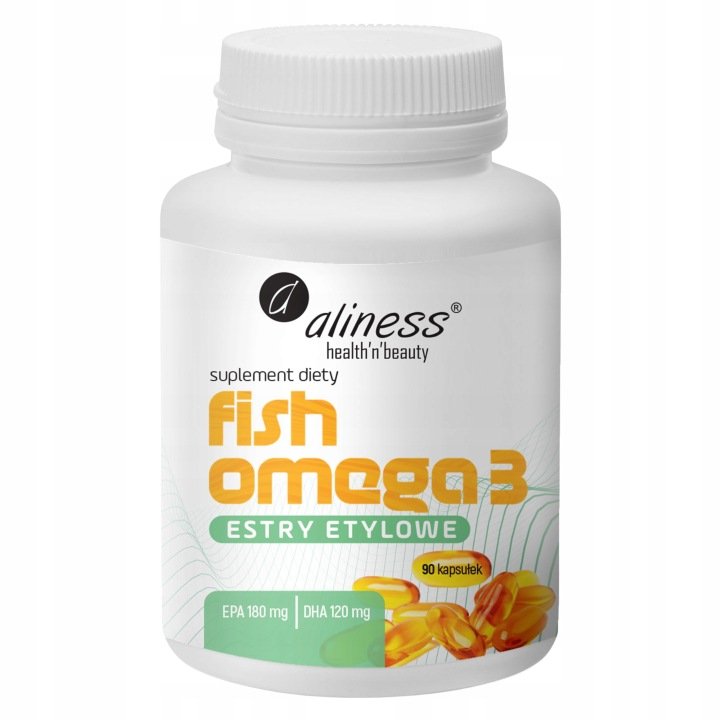 Aliness Fish Omega 3 Estry Etylowe 180/120mg Kwasy Tłuszczowe 90 Kapsułek