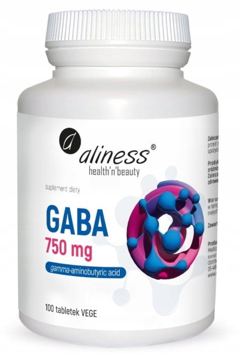 Aliness GABA 750 mg x 100 Vege tabs LEPSZY SEN