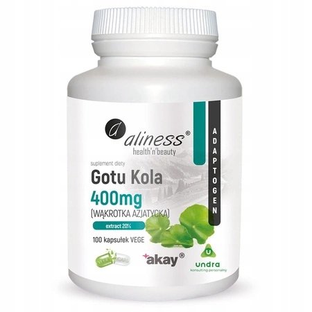 Aliness GOTU KOLA WĄKROTKA AZJATYCKA 60 kaps PAMIĘĆ KONCENTRACJA Trawienie
