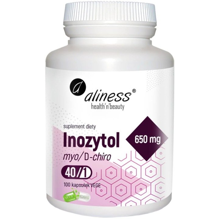 Aliness Inozytol+ 650 mg myo/D-chiro + B6 100 kaps.