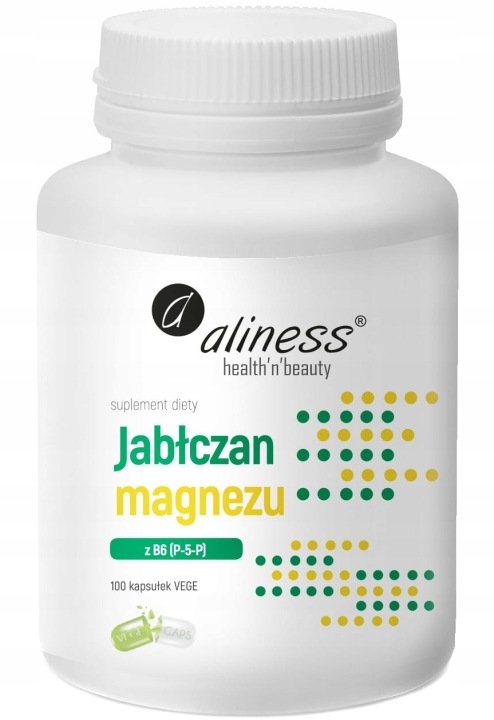 Aliness JABŁCZAN MAGNEZU Magnez Witamina B6 P-5-P