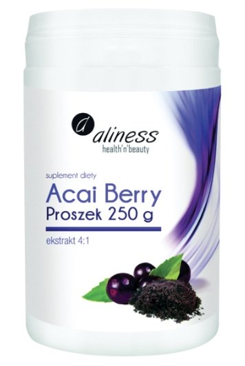 Aliness Jagoda ACAI BERRY proszek 250g ODCHUDZANIE Kondycja fizyczna Serce