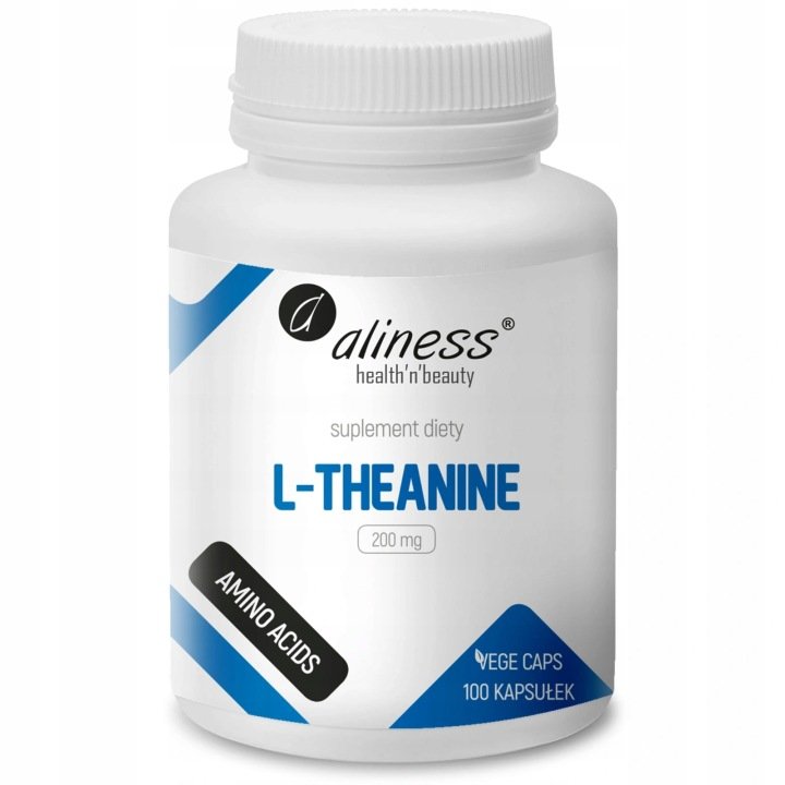 Aliness L-THEANINE 200 mg 100 kaps TEANINA Spokój STRES RELAKS Odprężenie