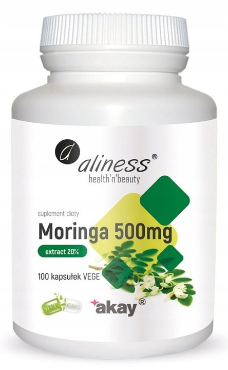 Aliness-Moringa-ekstrakt-20-100-kaps-vege Aliness, Moringa ekstrakt 20% /100 kaps vege