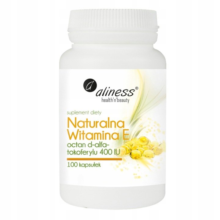 Aliness-Naturalna-witamina-E-100-kapsulek Aliness Naturalna witamina E 100 kapsułek