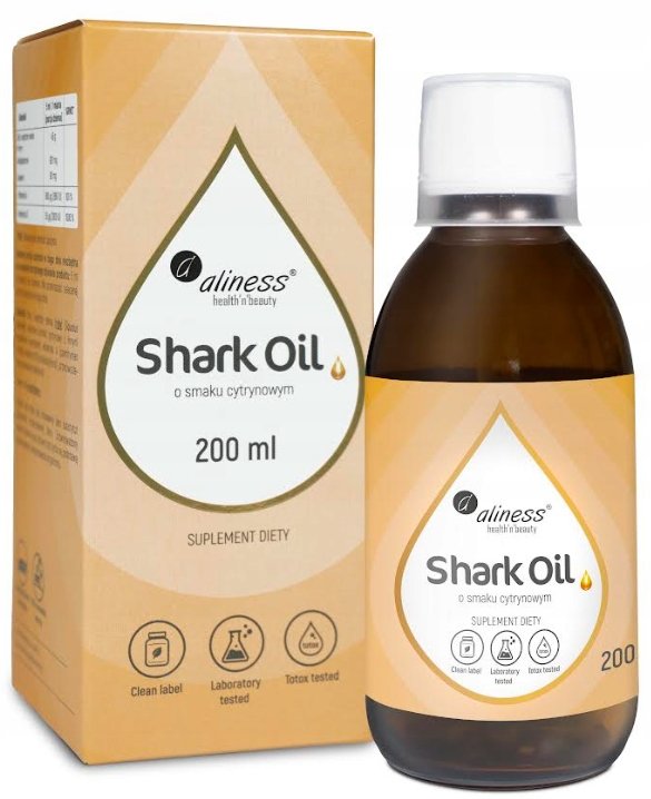 Aliness-Shark-Oil-olej-z-watroby-rekina-Wit-A-Wit-D3-Miesnie-Kosci Aliness Shark Oil olej z wątroby rekina + Wit. A, Wit. D3 Mięśnie Kości