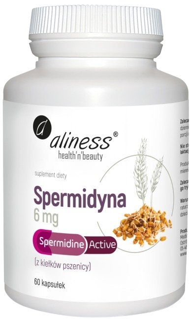 Aliness-Spermidyna-Active-6-mg-x-60-vege-kapsulek-Autofagia-Anti-Aging Aliness Spermidyna Active 6 mg x 60 vege kapsułek Autofagia Anti Aging