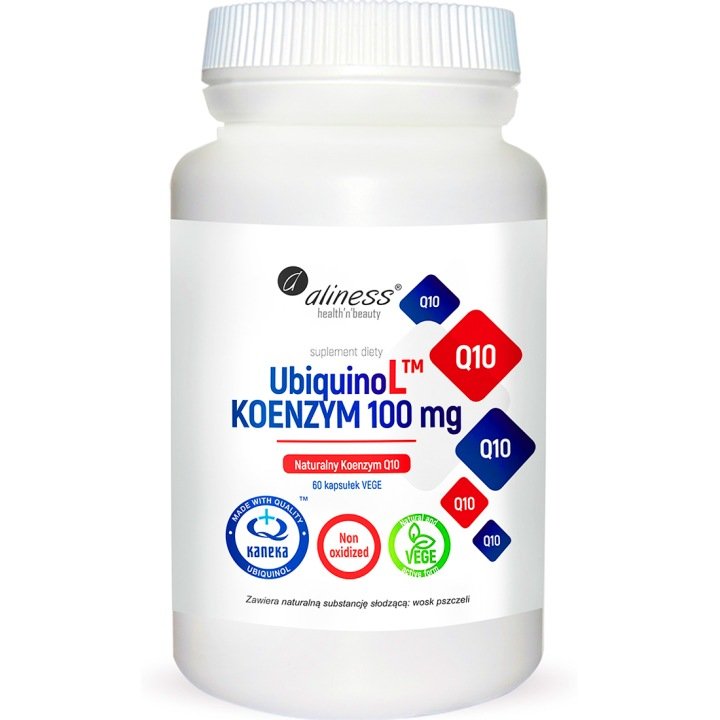 Aliness-UbiquinoL-Koenzym-Q10-100-mg-UBICHINOL-Uroda-Serce-KRAZENIE-60-kaps Aliness UbiquinoL Koenzym Q10 100 mg UBICHINOL Uroda Serce KRĄŻENIE 60 kaps