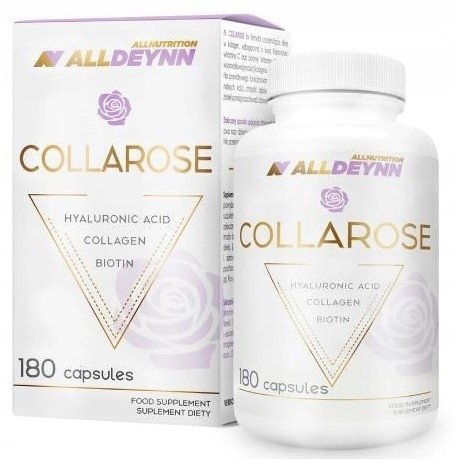 Allnutrition-Alldeynn-CollaRose-kolagen-wlosy-skora-paznokcie-180-kaps Allnutrition Alldeynn CollaRose kolagen włosy skóra paznokcie 180 kaps.