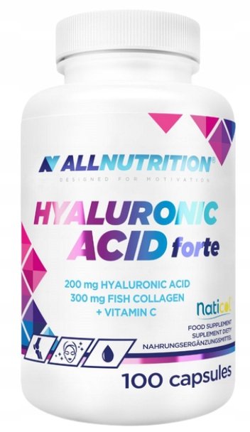 Allnutrition-Hyaluronic-Acid-Forte-SKORA-STAWY-WITAMINA-C-100-kapsulek Allnutrition Hyaluronic Acid Forte SKÓRA STAWY WITAMINA C 100 kapsułek