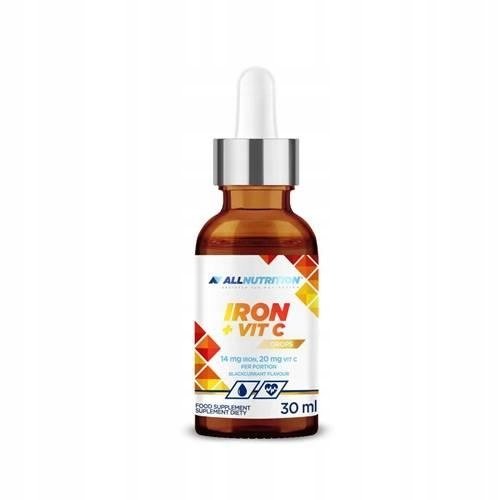 Allnutrition-Iron-Vit-C-Witamina-C-Zelazo-w-kroplach-na-odpornosc-30-ml Allnutrition Iron + Vit C Witamina C, Żelazo w kroplach na odporność 30 ml