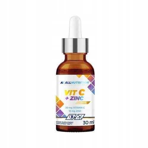 Allnutrition-Vit-C-Zinc-uklad-odpornosciowy-wlosy-30-ml Allnutrition Vit C + Zinc, układ odpornościowy, włosy, 30 ml