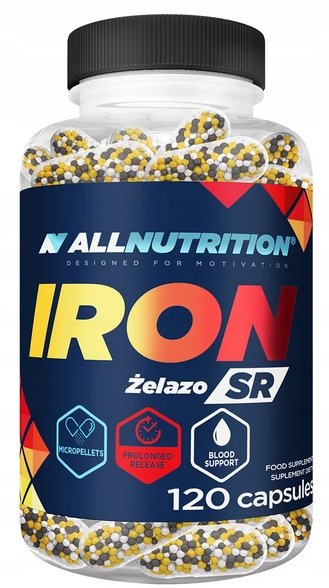 Allnutrition-zelazo-SR-HEMOGLOBINA-KWAS-FOLIOWY-120-kapsulek Allnutrition żelazo SR HEMOGLOBINA KWAS FOLIOWY 120 kapsułek