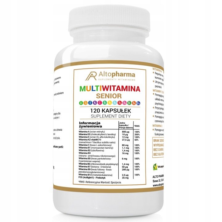 Altopharma-Multiwitamina-Senior-ADEK-Witamina-C-120-kapsulek Altopharma Multiwitamina Senior ADEK + Witamina C 120 kapsułek