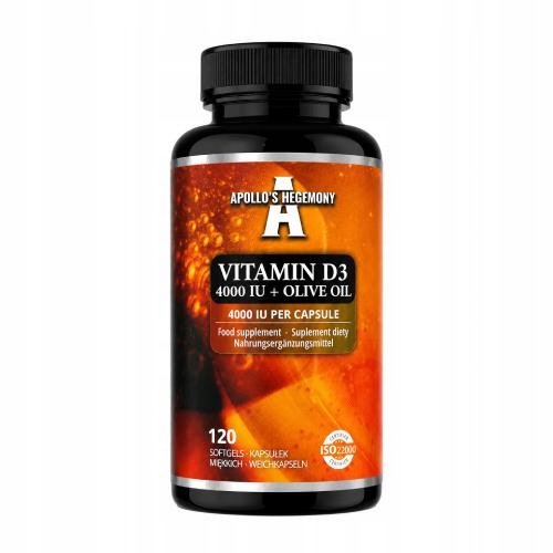 Apollo-s-Hegemony-Vitamin-D3-4000-IU-Olive-Oil-miesnie-kosci-120-kaps Apollo's Hegemony Vitamin D3 4000 IU + Olive Oil, mięśnie, kości, 120 kaps.