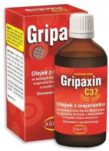 Asepta-Gripaxin-C37-Olejek-z-majeranku-krople-100-ml Asepta Gripaxin C37 Olejek z majeranku krople 100 ml