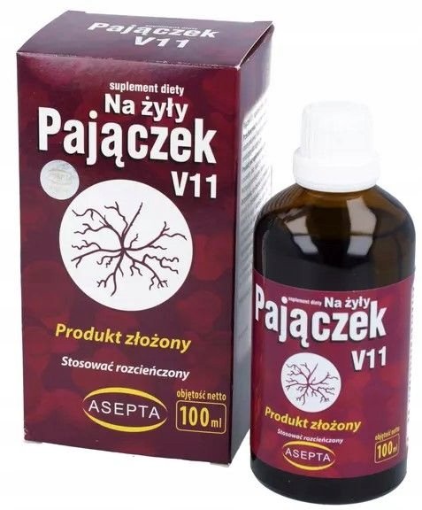 Asepta-Pajaczek-V11-krople-na-zyly-100-ml Asepta, Pajączek V11, krople na żyły, 100 ml
