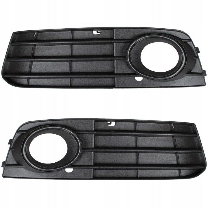 Atrapa Zderzaka z Otworem na Halogen do AUDI A4 B8 2007-2011 KPL L+P BLACK