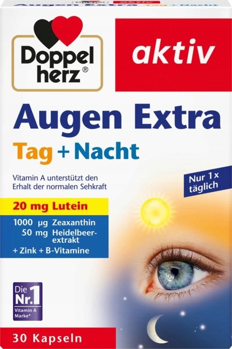 Augen Extra Tag + Nacht, Suplement Diety na Poprawę Wzroku, Doppelherz, 30