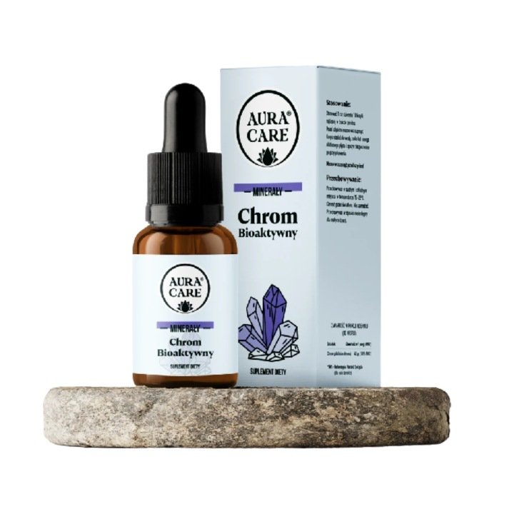 Aura Care Chrom w kroplach – Bioaktywna forma - Metabolizm - 15 ml