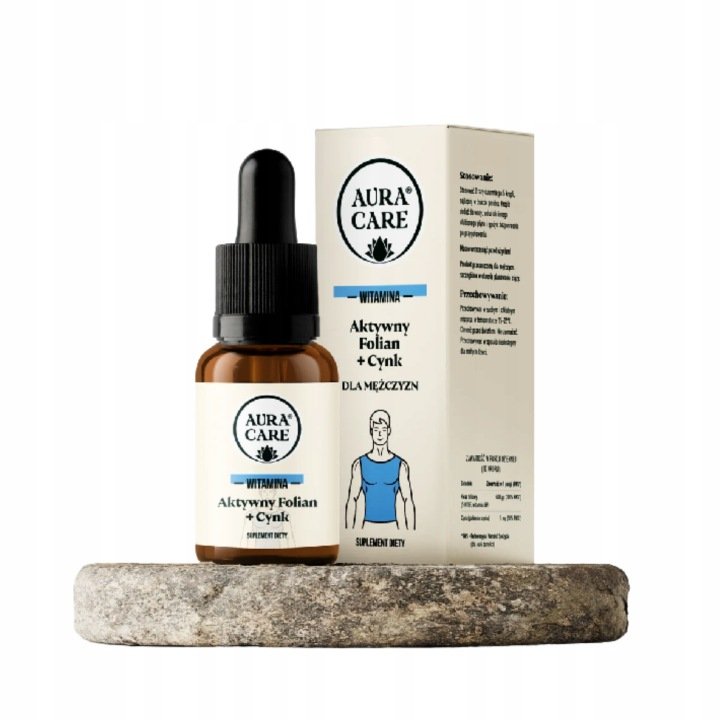 Aura Care Folian + Cynk dla mężczyzn Suplement Planowanie ojcostwa 15 ml