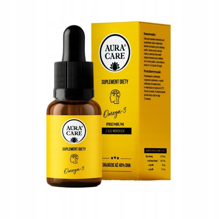 Aura Care OMEGA 3 Witamina E, Witamina C Skóra Stany zapalne Na oczy 50 ml