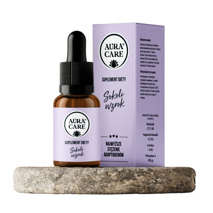 Aura Care SOKOLI WZROK adaptogeny -Rokitnik Luteina Wit. A Nagietek- 15 ml